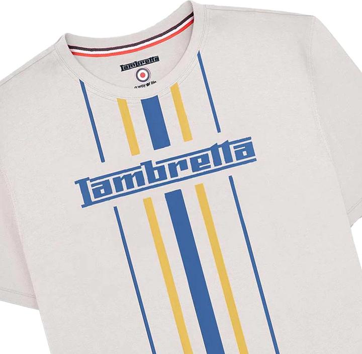 Actual product image Lambretta Mens Vertical Stripe T-Shirt (XL)