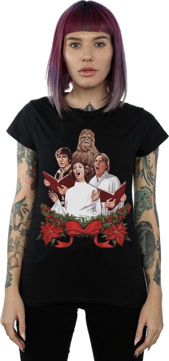 Actual product image Star Wars Womens/Ladies Christmas Carols Cotton T-Shirt (XL)