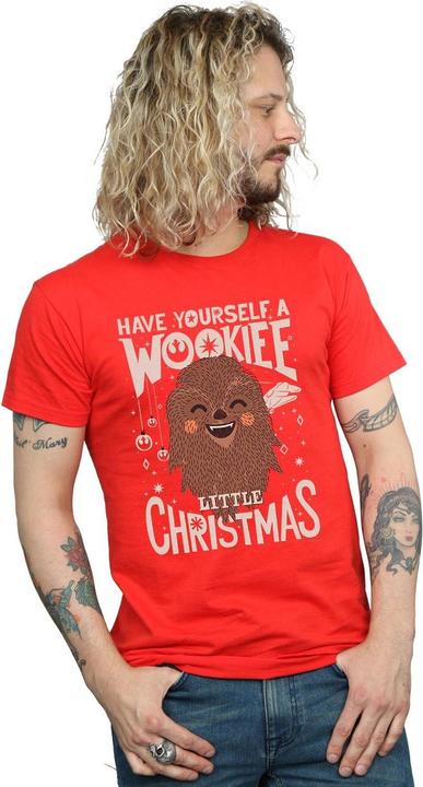 Actual product image Star Wars Mens Wookiee Little Christmas T-Shirt (XXL)