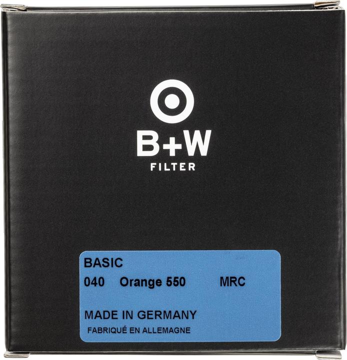 Actual product image B+W 040 Orange filter, 550, MRC/Basic 39mm (550 mm, Black Mist Filter, 550 mm)