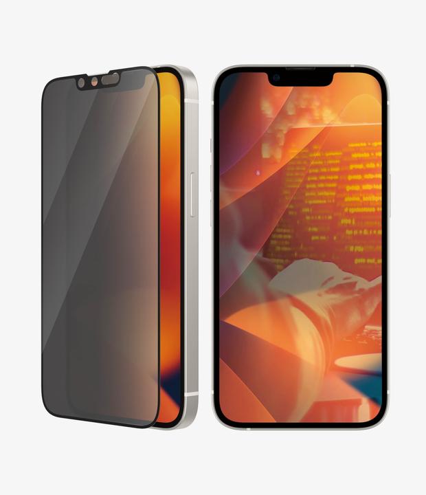 Actual product image PanzerGlass Classic Fit Privacy (1 Piece, Apple iPhone 13 Pro, Apple iPhone 13, Apple iPhone 14)