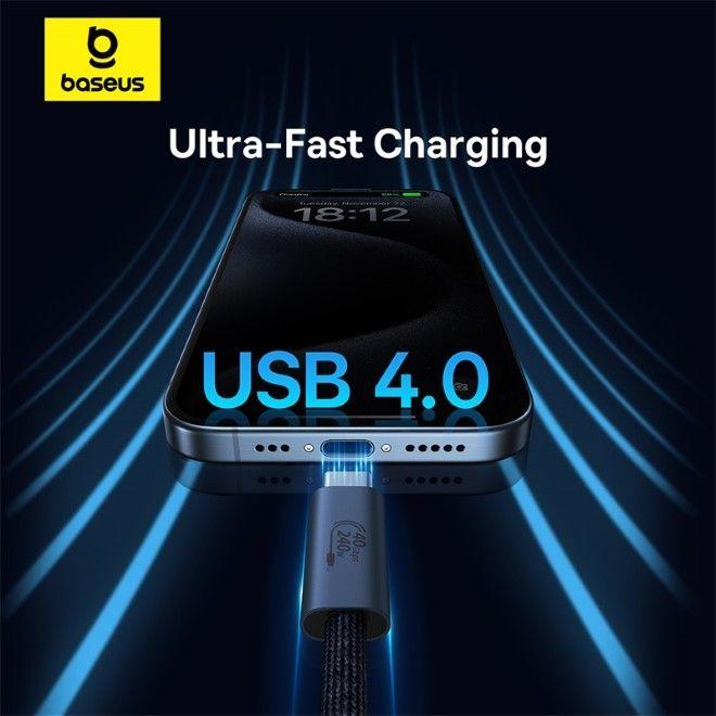 Produktbild Baseus USB C – USB C (1 m, USB 4.0)