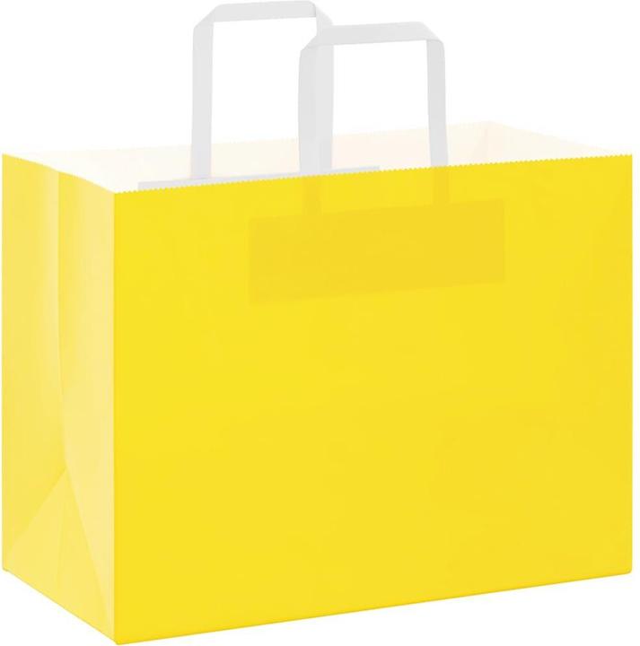 Image du produit VidaXL Sacs en papier kraft 50 pcs. avec anse jaune 32x17x25 cm Sac en papier (Pochette cadeau, 50 x)