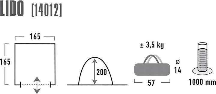 Produktbild High Peak Lido (Kuppelzelt, 3.50 kg, 1 Person)