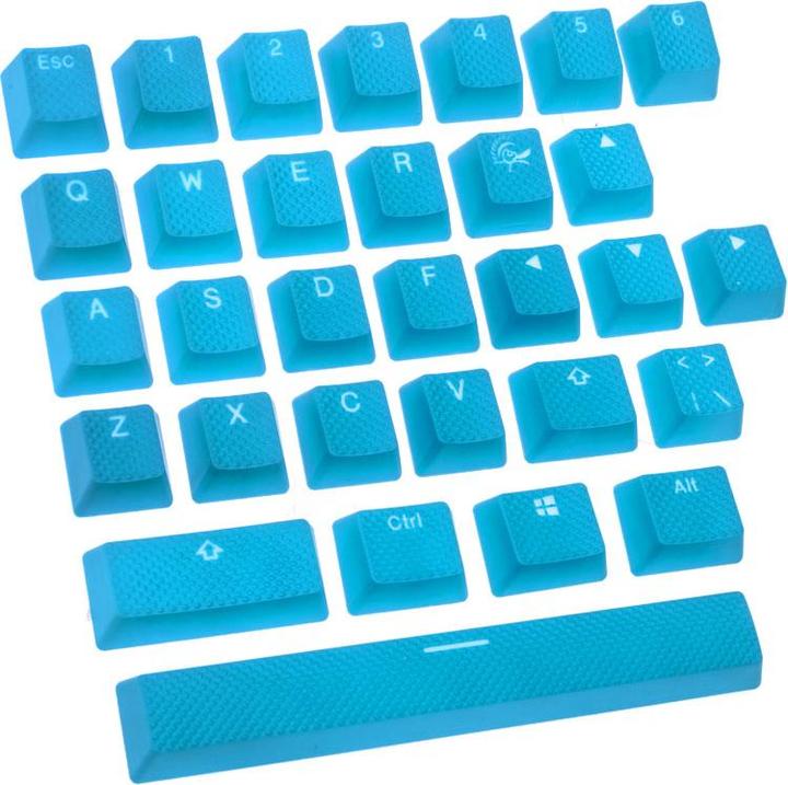 Actual product image Ducky Rubber Keycap Set, 31 keys, double shot, rubberized, for backlight