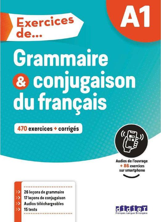 Actual product image Exercices de... grammaire & conjugaison du français A1 (French, Collectif, 2021)