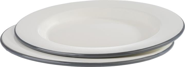 Image du produit APS Assiette plate en émail, diamètre : 260 mm, lot de 2 (2 x, 26 cm)