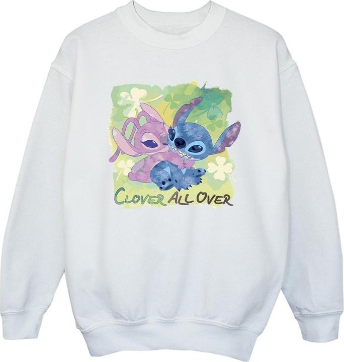 Disney Lilo And Stitch St Patrick's Day Clover Sweatshirt Mädchen