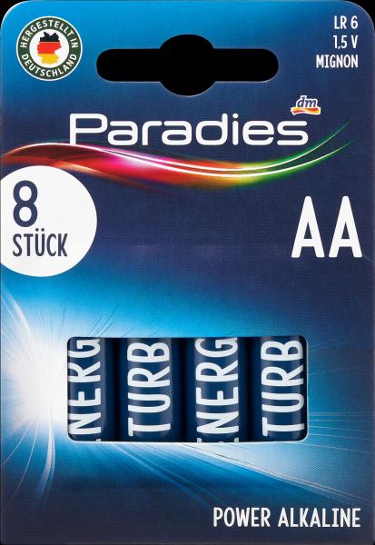 Paradies Batterien Power Alkaline Mignon AA (8 Stk., AA)