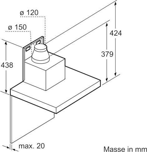 Actual product image Bosch Hausgeräte DWB98JQ50 (Wall hood)