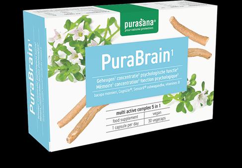 Produktbild Purasana PuraBrain 5 in 1 Vitamin Komplex Vegetarisch 30 Kapseln - 19.1 Gramm (Kapseln, 19.10 g)