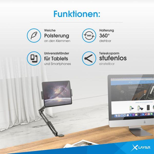 Immagine prodotto Xlayer Supporto per tablet con braccio girevole nero