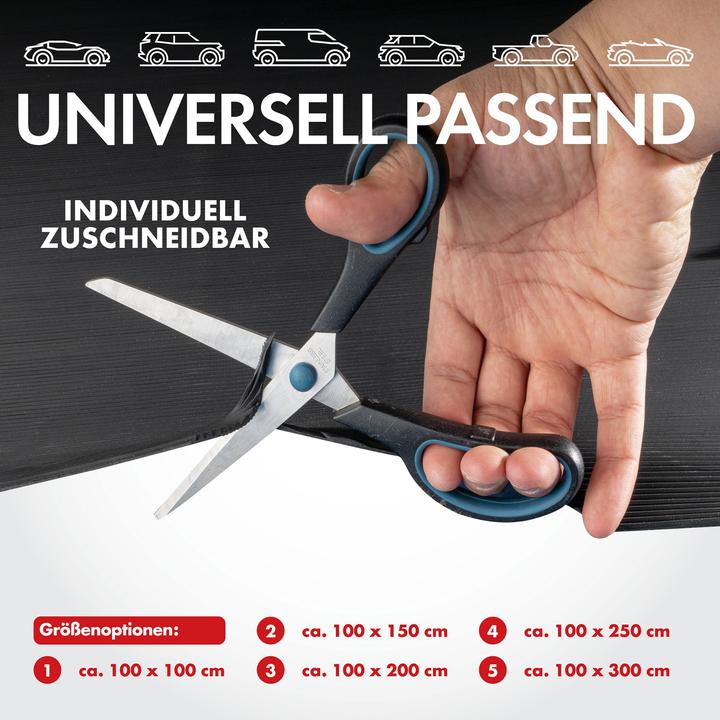 Image du produit Walser Gummimatte Saturn, zuschneidbare Meterware feinripp 100x250 cm schwarz