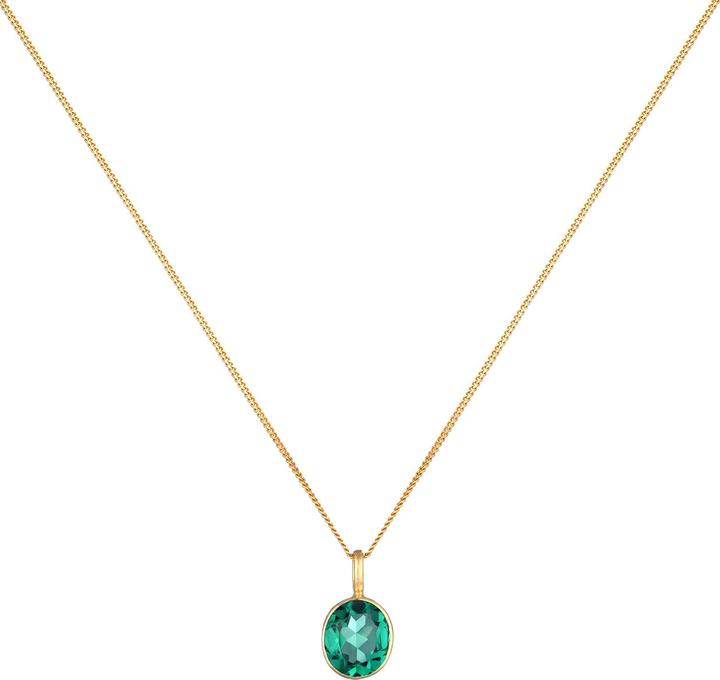 Produktbild Elli Edelsteinkette (Quarz, 925 Sterling Silber vergoldet, 45 cm)