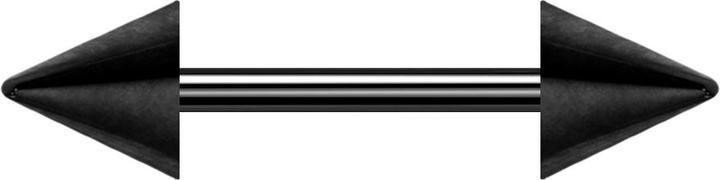 Produktbild Star Piercing Micro Barbell schwarz mit zwei Cones (Chirurgenstahl 316L)