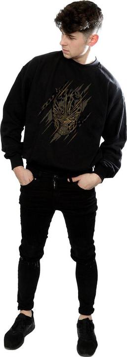 Immagine prodotto Felpa uomo Black Panther Gold Head in cotone (XL)