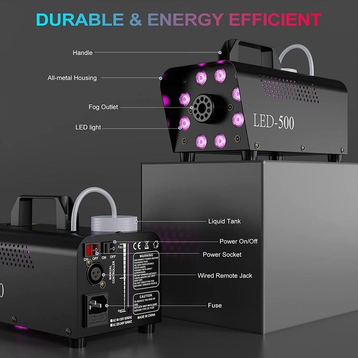 Actual product image Motorenbau Nebelmaschine mit LED & Fernbedienung