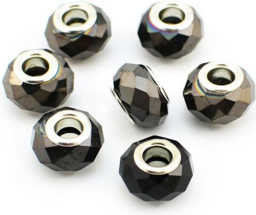 Immagine prodotto Hermex Perlina placcata argento 925 - Nero argenteo (Plexiglas, Argento 925)