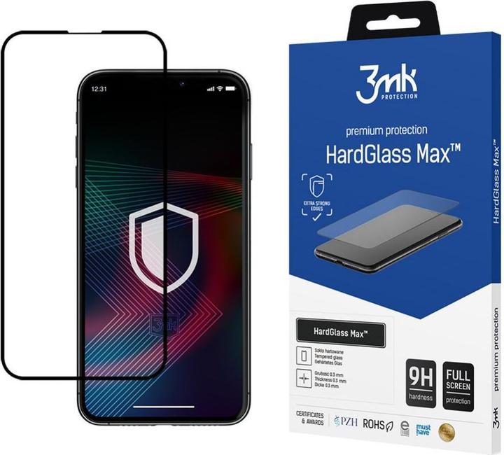 Produktbild 3MK LCD-Sicherheitsglas Hard Glass Max Apple iPhone 14 Plus Schwarz (1 Stück, Apple iPhone 14 Plus)