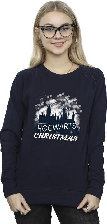 Actual product image Womens/Ladies Hogwarts Christmas Sweatshirt (S)