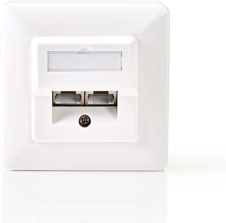 Immagine prodotto Nedis Scatola di giunzione a muro 2X presa RJ45 - Montaggio (U/UTP, CAT5)