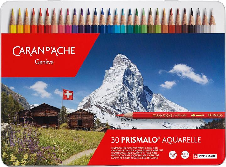 Caran d'Ache Prismalo Aquarelle Metallschachtel (Mehrfarbig, 30 x)