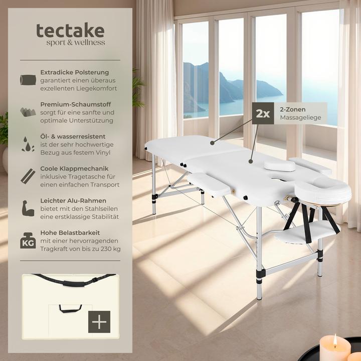 Image du produit tectake Table de massage 2 zones