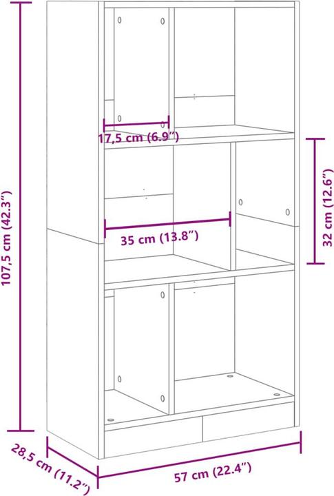 Immagine prodotto VidaXL Lavrenti (57 x 28,5 x 107,5 cm)