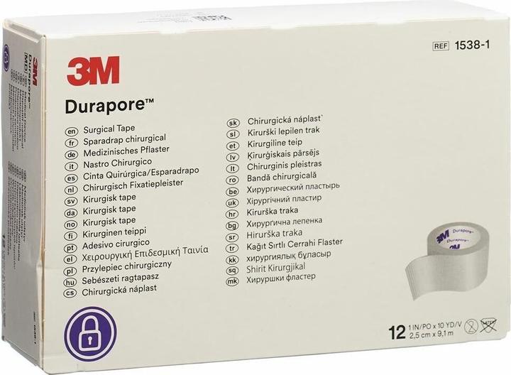 Produktbild 3M Durapore Kunstseide Rollenpflaster 50mmx9.14m 6 Stk (6 x)