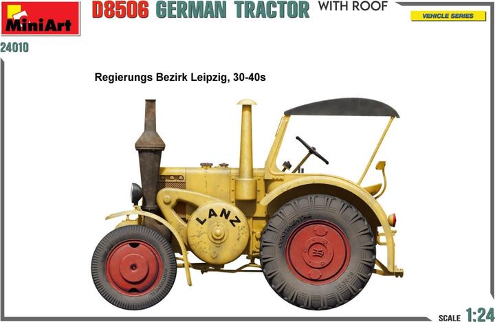 Produktbild 1:24 Dt. Traktor D8506 m. Kabinendach