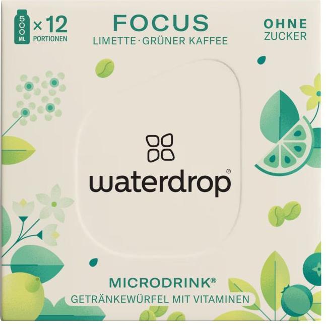 Image du produit Waterdrop Focus (Café vert, Citron vert, Feuille de citron, 12 x)
