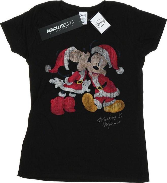 Immagine prodotto Disney Mickey And Minnie Christmas Kiss Maglietta Donna (L)