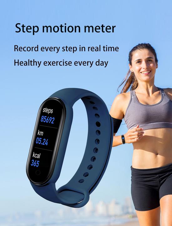 Actual product image PhoneLook Active Fitness Tracker M7 Bracelet sportif intelligent Montre connectée Bluetooth