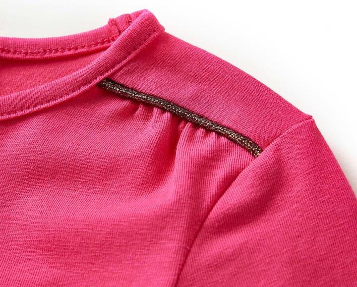 Produktbild VidaXL Kinder-Langarmshirt Knallrosa 116,Material: 95 % Baumwolle (116)