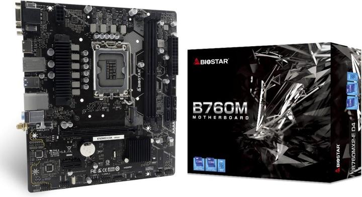 Biostar Mainboard||Intel B760 Express|Micro-ATX|Speicher DDR4 (LGA 1700, Intel B760, mATX)