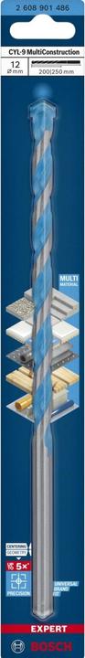 Immagine prodotto Bosch Professional Zubehör Trapano Expert CYL-9 MultiConstruction, 10 x 200 x250 mm, d 10 mm (12 millimetri)