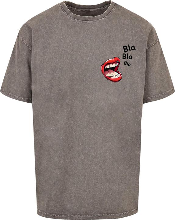 Merchcode Bla Bla Bla Comic Acid Washed Oversized Tee - 112879