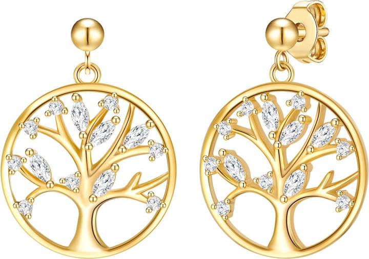 Image du produit Rafaela Donata Femmes Arbre de vie en argent sterling zirconium or jaune - 33708 (Argent Sterling)