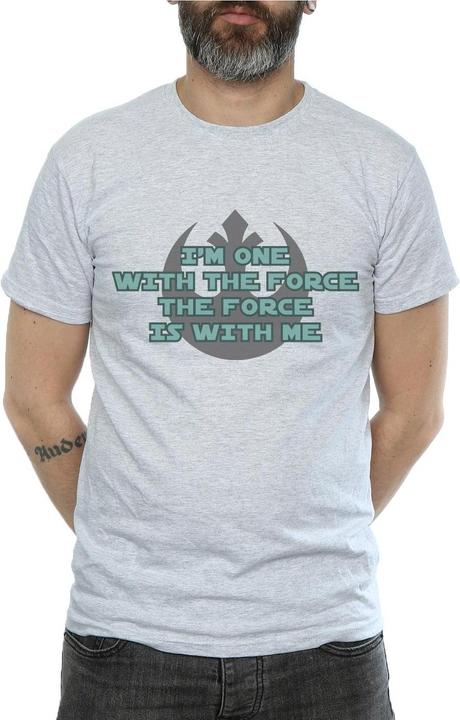 Actual product image Star Wars Mens Rogue One I'm One With The Force Green T-Shirt (XXL)