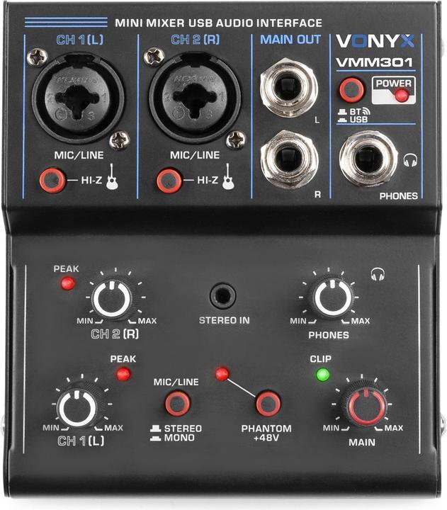 Actual product image Vonyx Mixing console VMM301 (Studio- and Livemixer)
