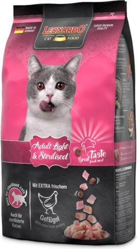 Immagine prodotto Leonardo Cat Food Gatto leggero da pollame adulto (Adulto, 1 pz., 7500 g)