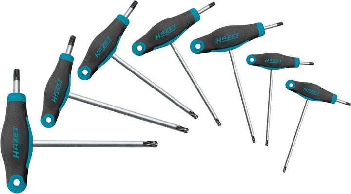 Actual product image HAZET Haze Screwdriver Set 829KKT/7 with T-Handle (T-section)
