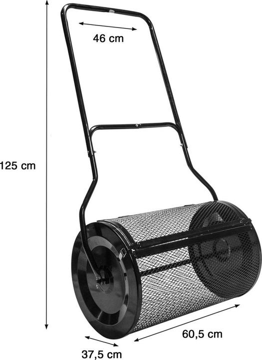 Produktbild Grafner Rasenstreuer Gartenstreuer 80 L Kompoststreuer Torfstreuer Düngerstreuer RT11083