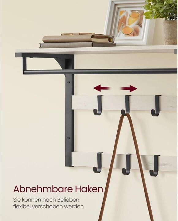 Actual product image Vasagle Wandgarderobe 10 Haken 65 cm x 42 cm