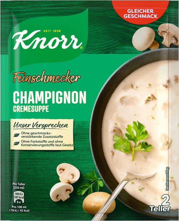 Knorr Feinschmecker Champignon Cremesuppe ergibt 500 ml (500 ml)