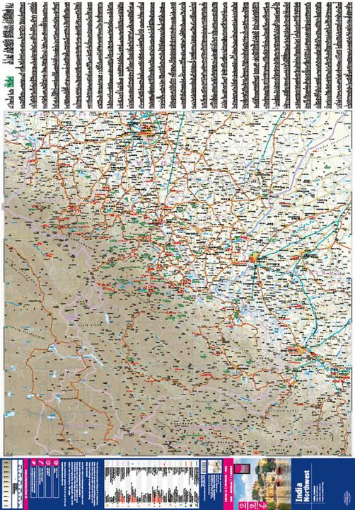 Image du produit Carte de l'Inde, Nord-Ouest / India, Northwest (1:1.300.000)
