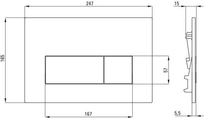 Actual product image Deante Control Button Slim Wc Bianco Model 1