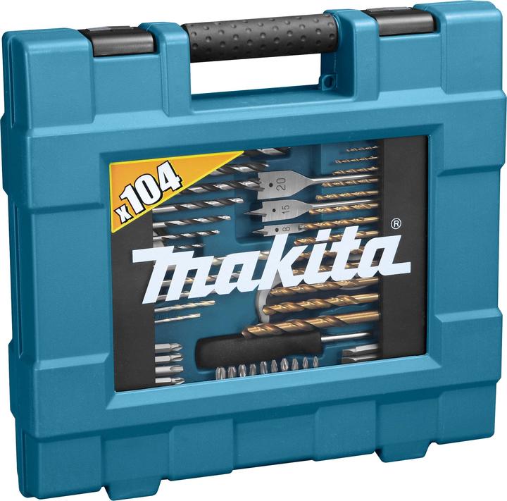 Produktbild Makita Zubehörsortiment D-31778 104-teilig (190, 1/4", 14 mm, 80 mm, 10mm, 40 mm, 120mm, 50 mm, 60mm, 100 mm., 30 mm, 300 mm, 150 mm, 140mm, 110 mm, Flex Verlängerung (130mm), 250mm, 160 mm, 200mm, 25mm, 20 mm)