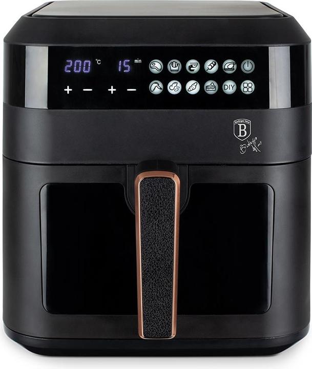 Actual product image BerlingerHaus BH9446 Air fryer, 6,3L, visible window Black Rose CollectionMona