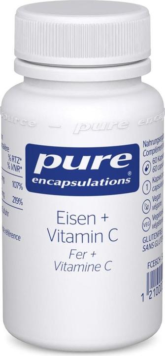 Pure encapsulations Eisen & Vitamine C (30 Stück, Kapseln, 40 g)